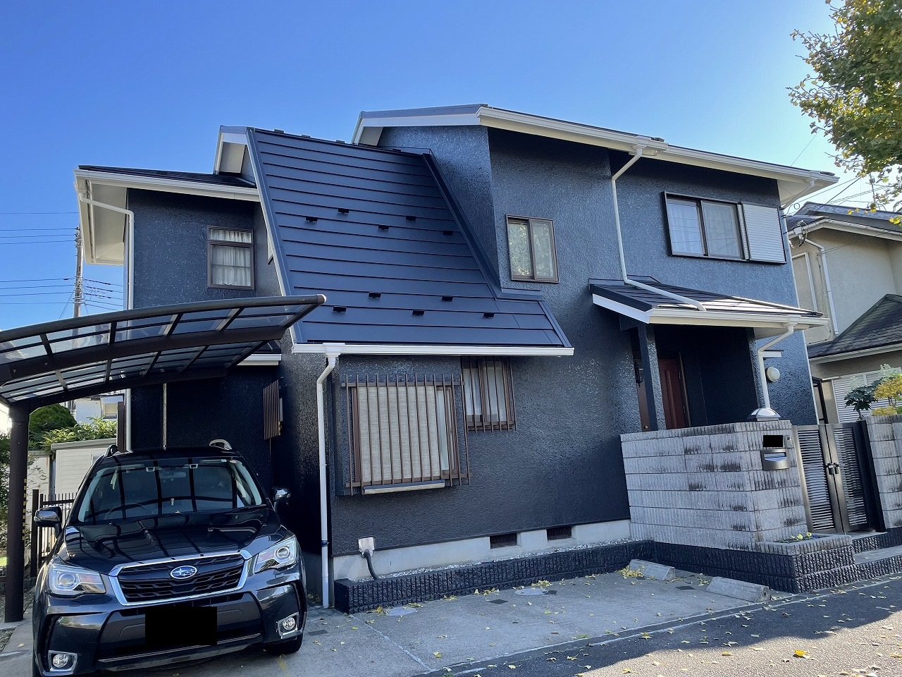 千葉県印旛郡H様邸 外壁塗装・屋根カバー工事が完成しました！